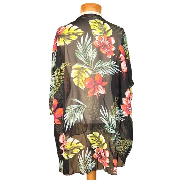 Before You Tropical Print Lightweight Sheer Kimono Size S/CH - Picture 4 of 8